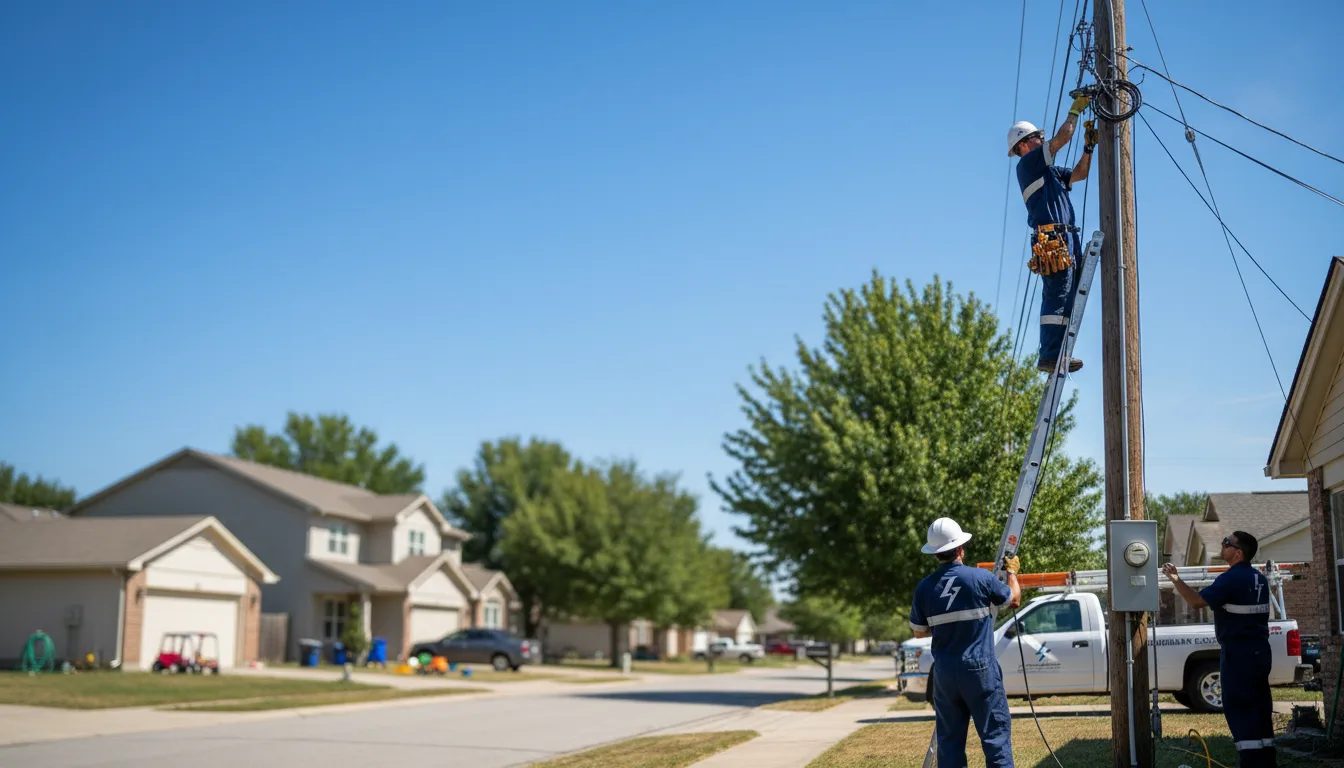 Residential electrician providing installation services in Fiatt, IL
